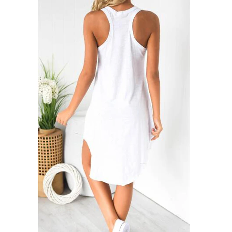 

Summer Cotton Dress Women Sleeveless Beach Black Dress Casual Pocket Loose Dress Female Plus Size Dress Fashion Clothing