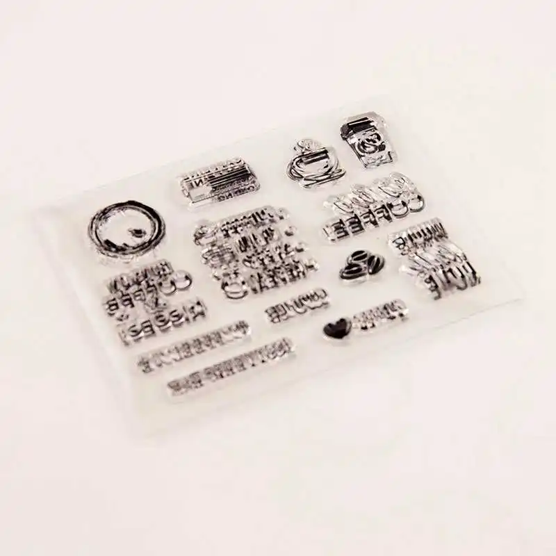 Кофейная любовь прозрачные штампы для сделай сам скрапбукинг рукоделие