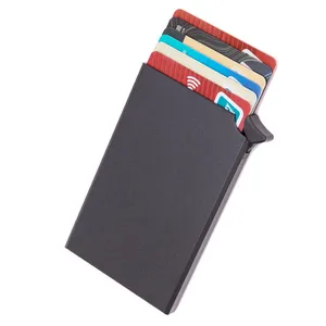 Кошелек мужскойженский, Алюминиевый, с Rfid-защитой, деловой, компактный, для визиток, дропшиппинг, 2020