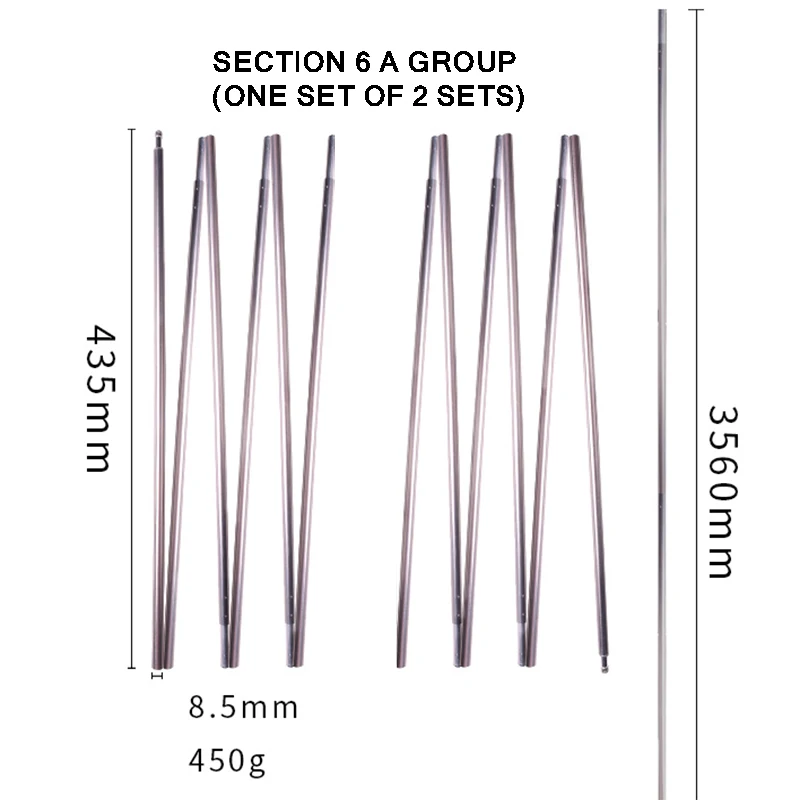 Опорный стержень для палатки 7 мм дуга Стекловолоконные аксессуары кемпинга