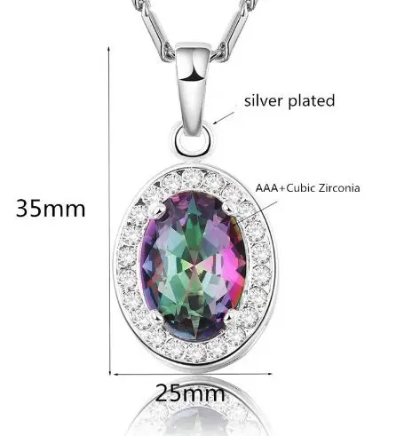 Комплект из колье и серёг с разноцветными кристаллами | Украшения аксессуары