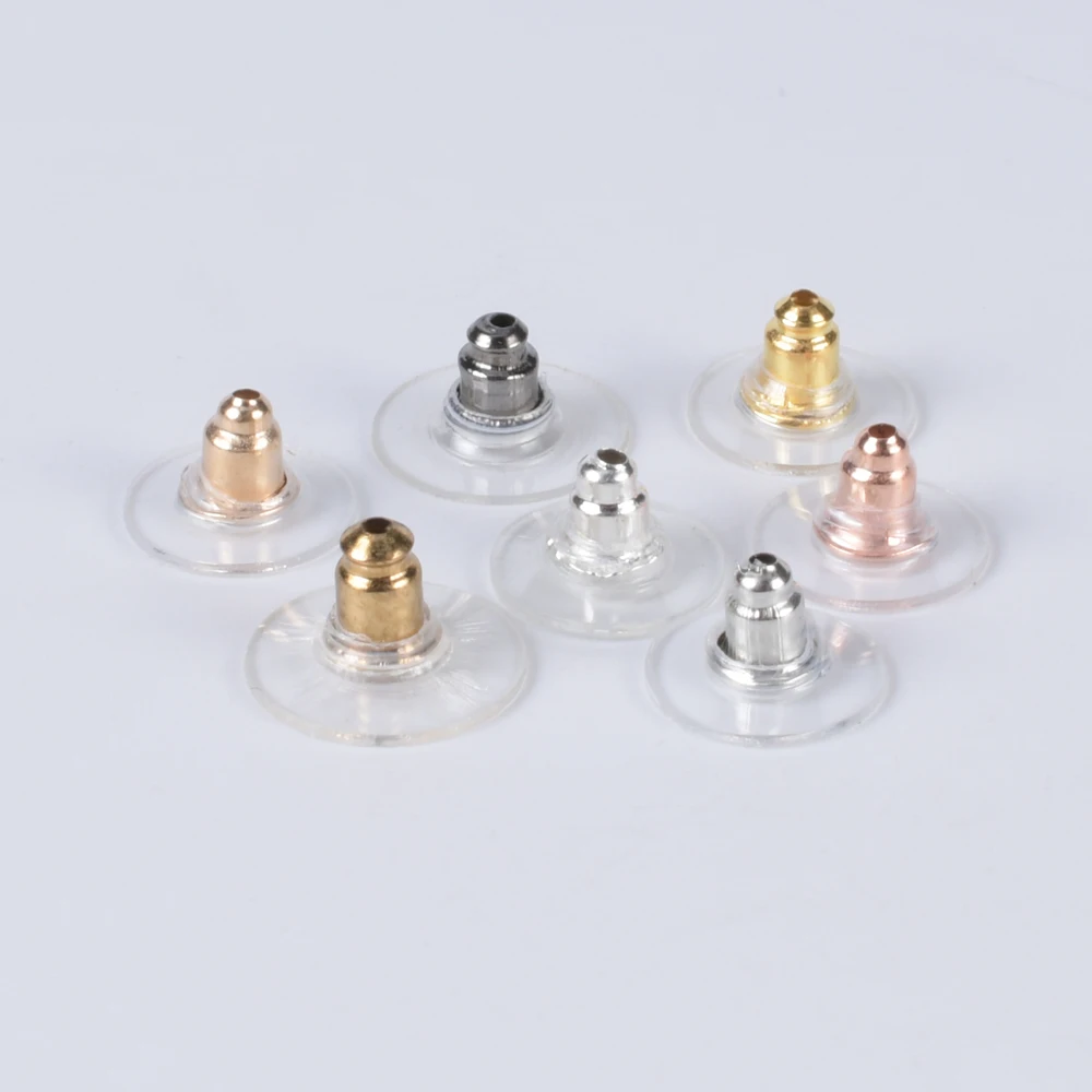 

100Pcs/Lot Soft Rubber Stud Earring Back Stoppers Ear Post Nuts For DIY Jewelry Findings Earrings Accessories