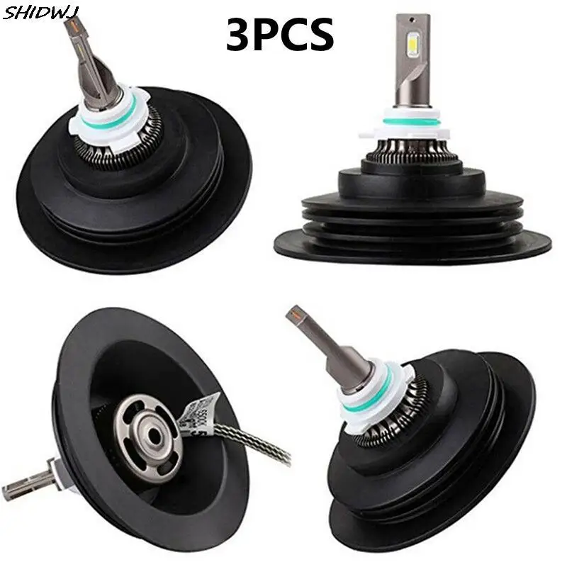 

3PCS Headlight Lamp Light Rubber Dust Cover Car Motorcycle LED Headlight Bulb Waterproof Dust Cover C6 Inner diameter 32MM