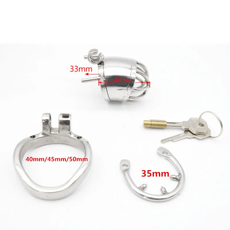 Мужское устройство верности из нержавеющей стали с зазубренным кольцом гей