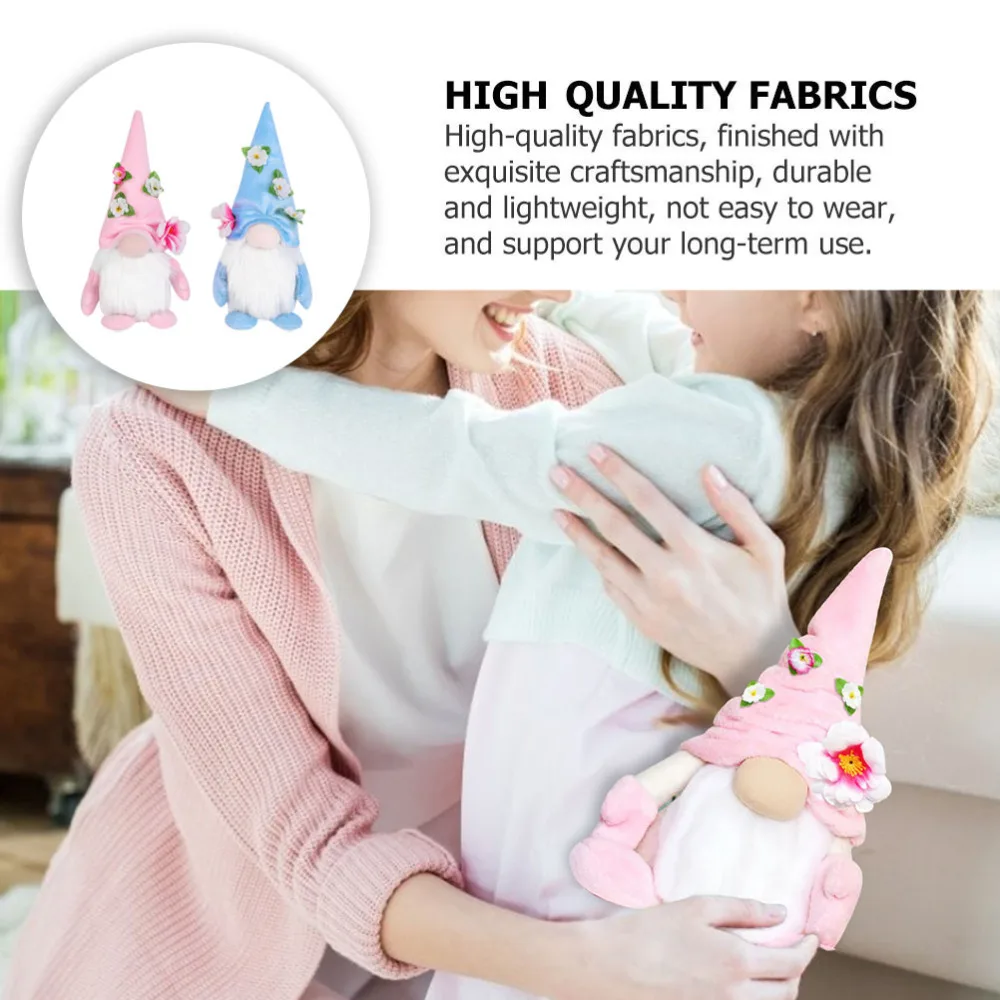 

2Pcs Dwarf Cloth Doll Decoration Home Party Ornament Faceless Doll Plaything