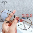 XojoX готовые очки для близорукости Женские винтажные круглые очки по рецепту-0,5-1,5-2,5-3,5-4,0