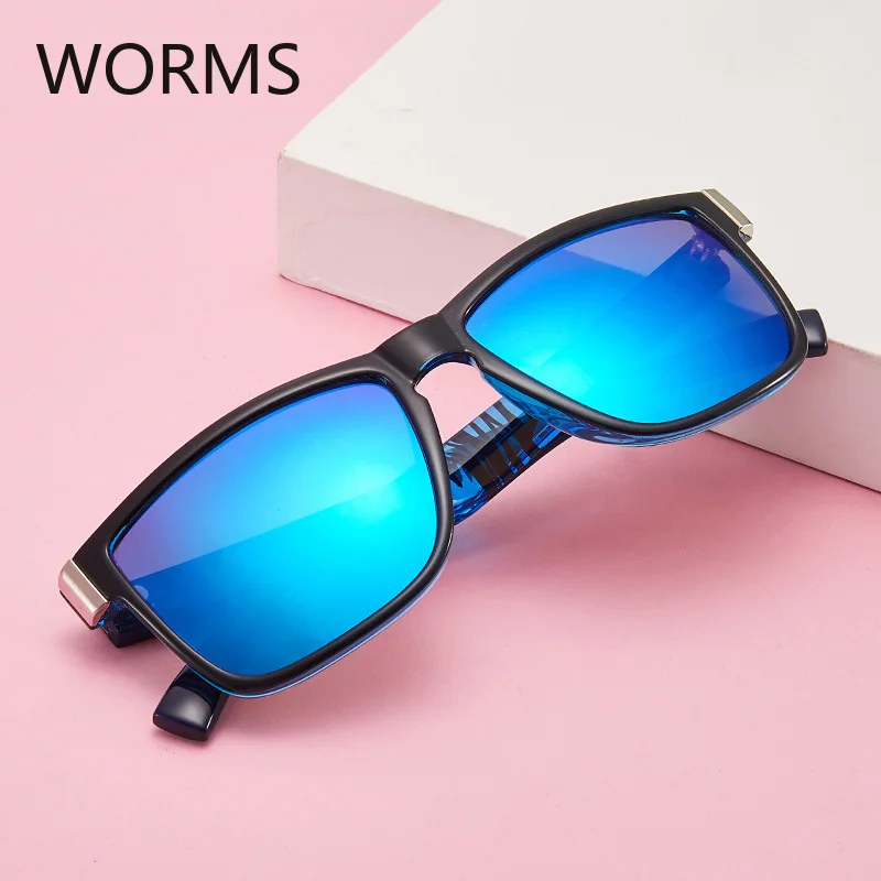 

New square color film polarizing sunglasses Fashion Color leg Sunglasses driving men's Sunglasses sunglasses