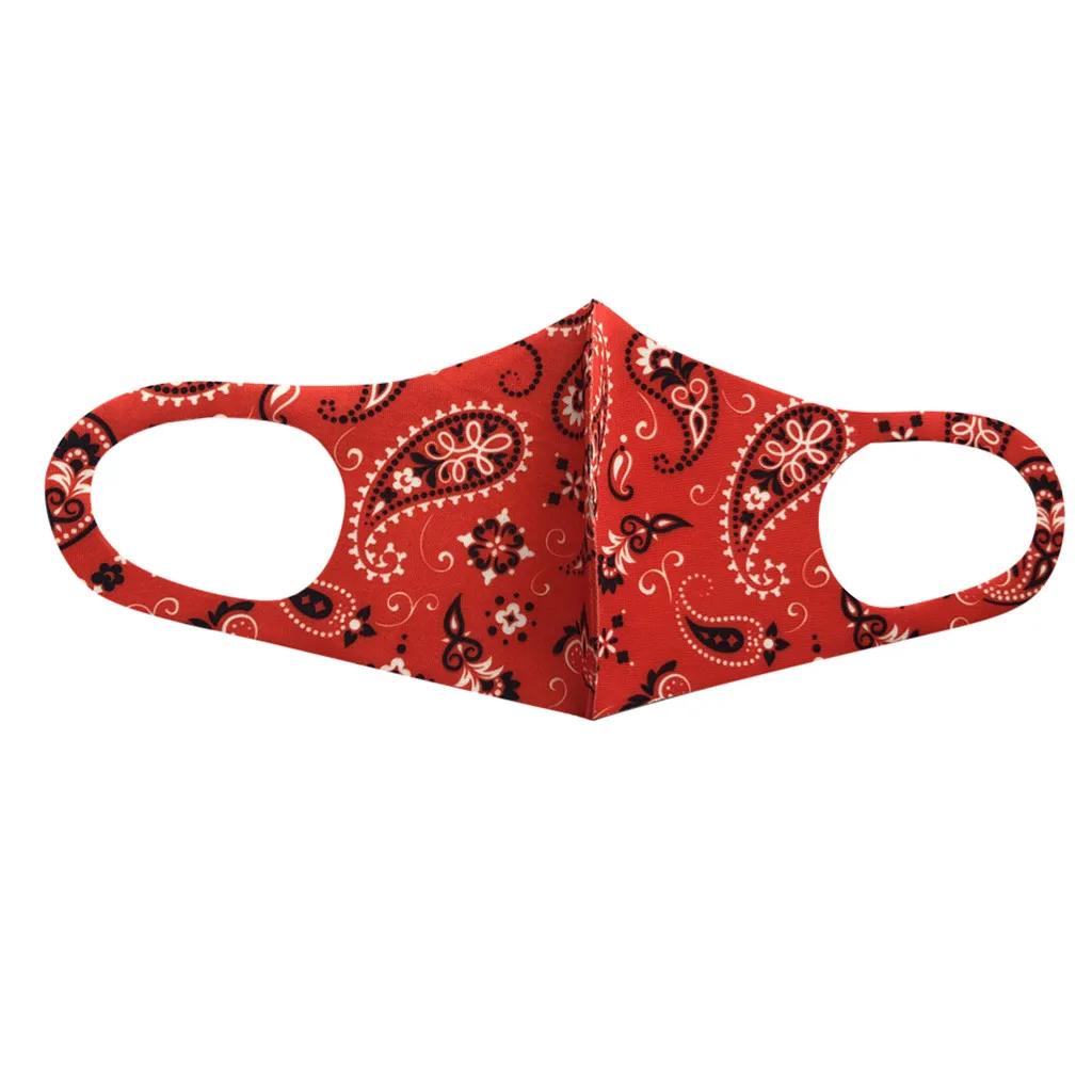 Многоцветная Защитная моющаяся маска для кожи с принтом ледяного шелка