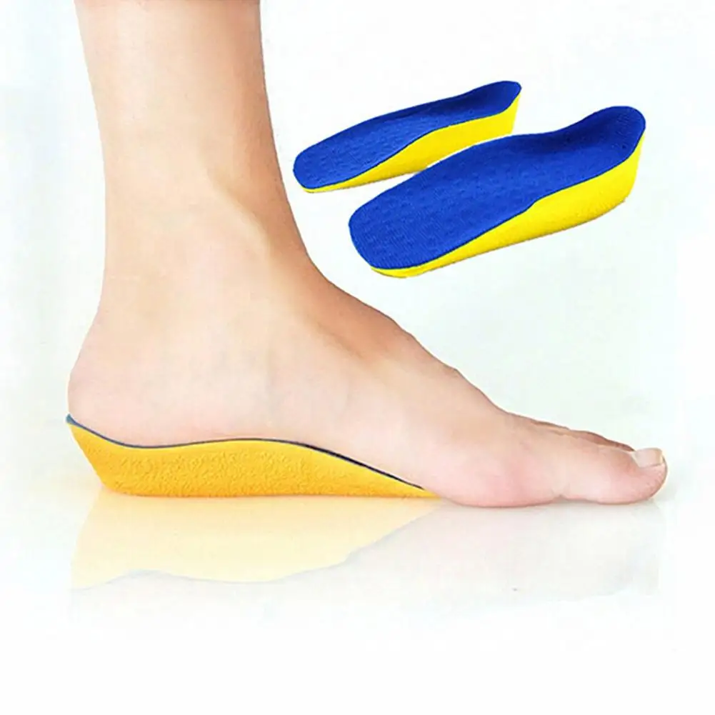 

1pair Shoe Insoles Breathable Half Insole Heighten Heel Insert Sports Shoes Pad Cushion Unisex 2cm Height Increase Insoles Tools