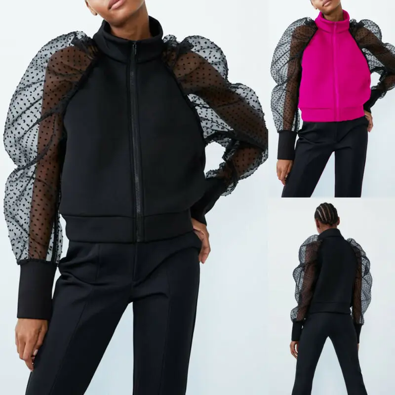 Брендовый модный прозрачный женский сетчатый свитшот топ с круглым вырезом