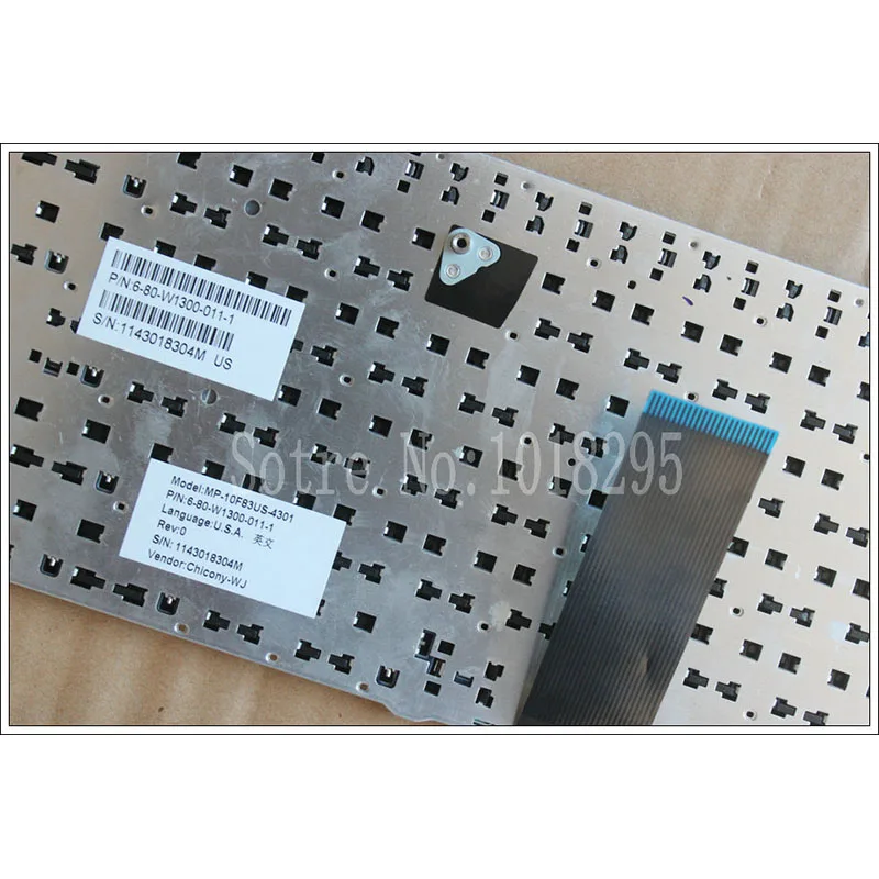 Новая клавиатура США для Clevo W1300 W130EV W130EW W130HU US без рамки MP-10F83US-4301 6-80-w1300-011-1 |