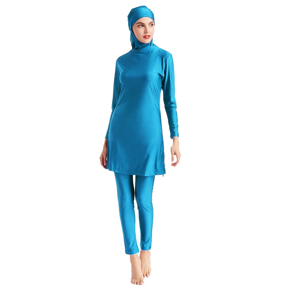 

Modest Bathing Mode Three-thirds Conservative Size Effect Colour Swimwear Women Muslim Bathing Mode Burkini Islamic Swim Wear