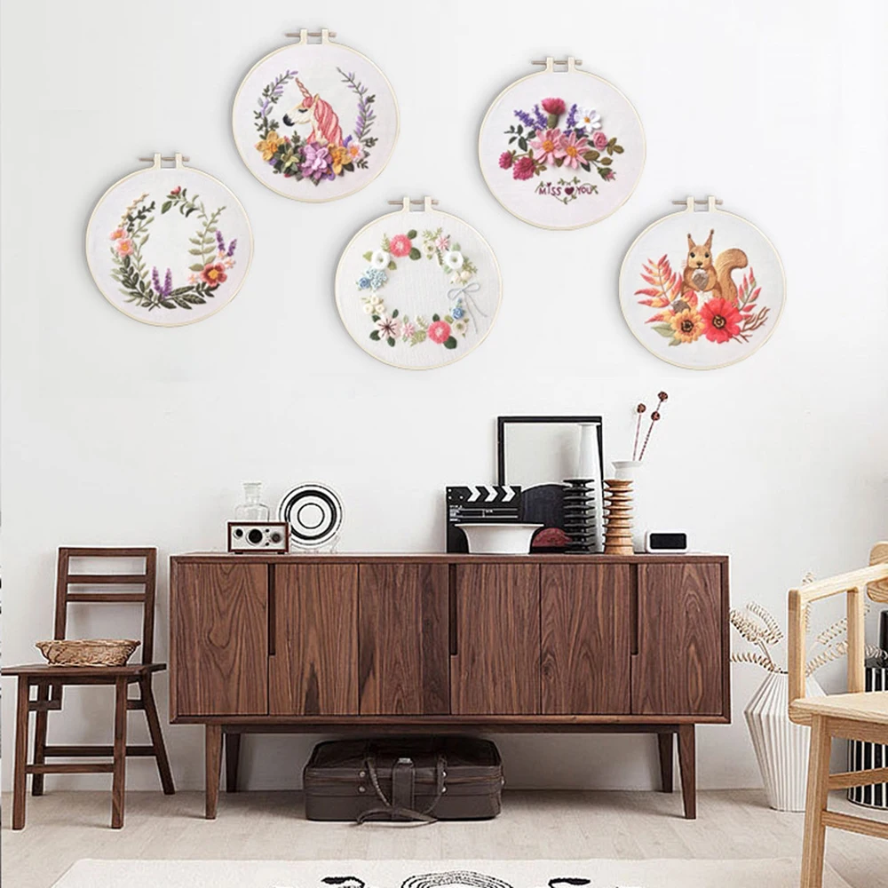 2020 Горячая DIY вышивка цветок ручная работа рукоделие для начинающих набор