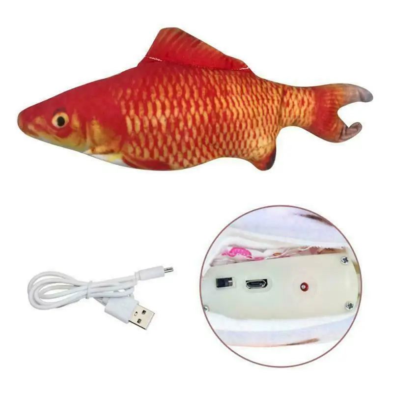Электрическая игрушка-кошка игрушки для домашних животных движущаяся рыба
