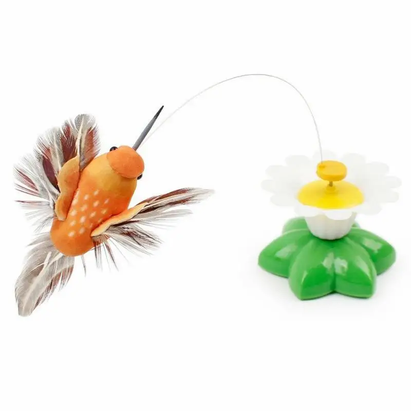 Electric Rotating Colorful Butterfly Funny dog Cat Toys bird Pet Seat Scratch Toy For Kitten cats intelligence trainning |