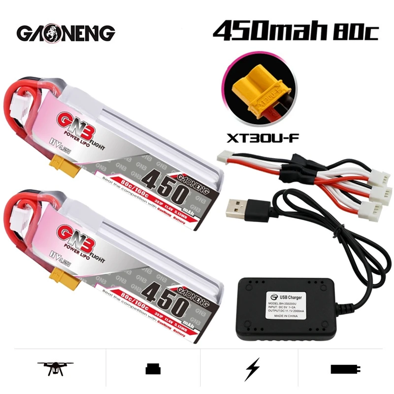 

Литий-полимерный аккумулятор GNB HV Max160C + зарядное устройство 3S 11,4 в 450 мАч стандартная вилка для iFlight CineBee BetaPFV Beta 85X бесщеточные Запчасти для др...