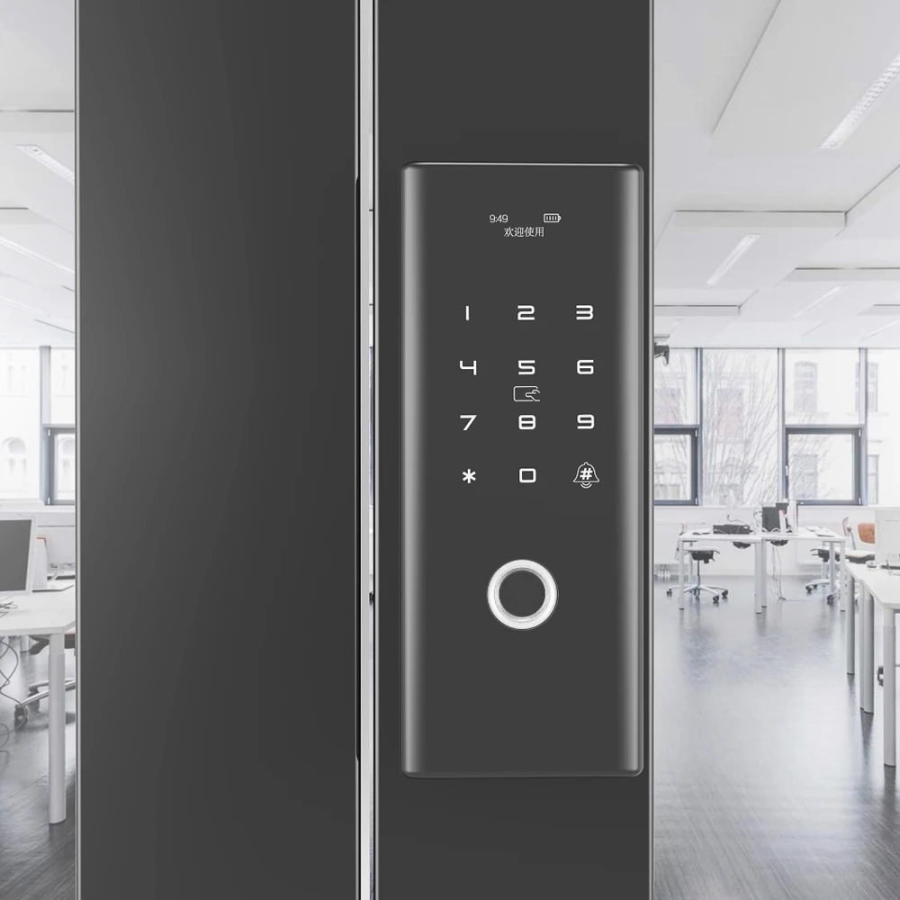 Дверной замок со сканером отпечатков пальцев Bluetooth Wi Fi Поддержка приложения для