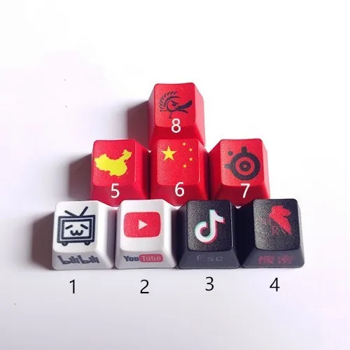 1 шт. индивидуальные утолщенной PBT сублимационный Кепки белая освещенная