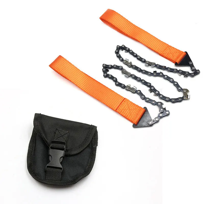 

24 Inch Pocket Chain Saw Portable Hand Zipper Saw Long Chain Pocket Saw for Wood Cutting Outdoor Camping Tool MC889