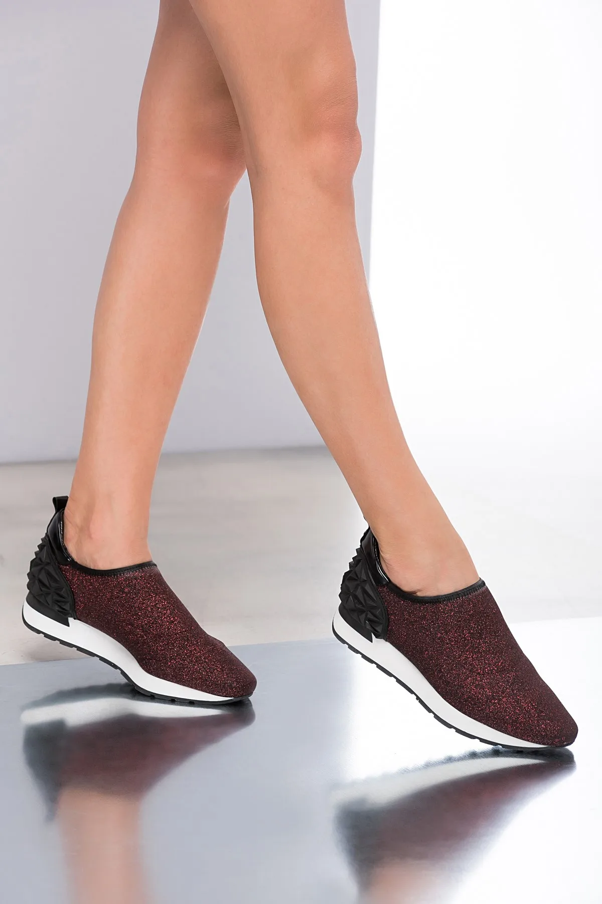 Жемчужные Бордовые женские кроссовки 120130000823|Женские и кеды| |