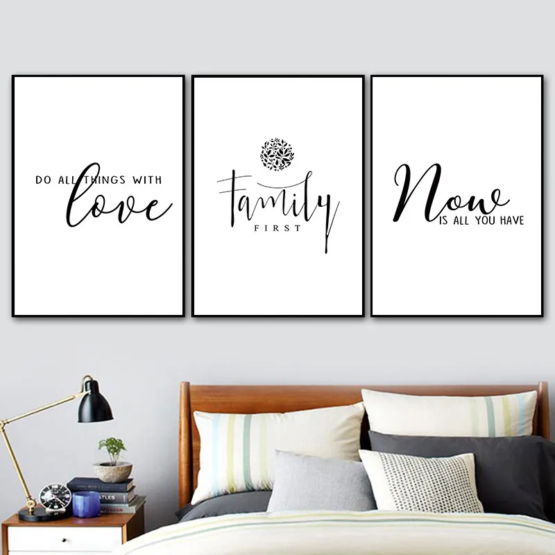 Современный минималистичный настенный художественный холст постер с черно