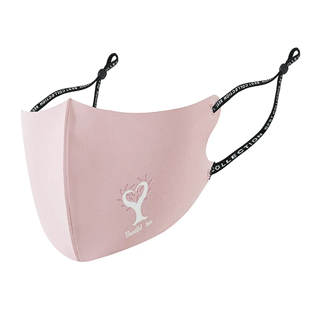 Взрослая маска модная печать Регулируемая Веревка Lced шелковая вентиляционная