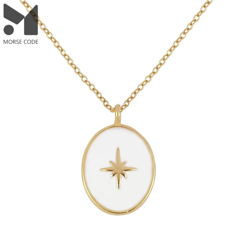 

MC 925 Sterling Silver Women Necklace with White Star Plate Neck pendants S925 Chain Choker Formal Elegant Collarbone Collar