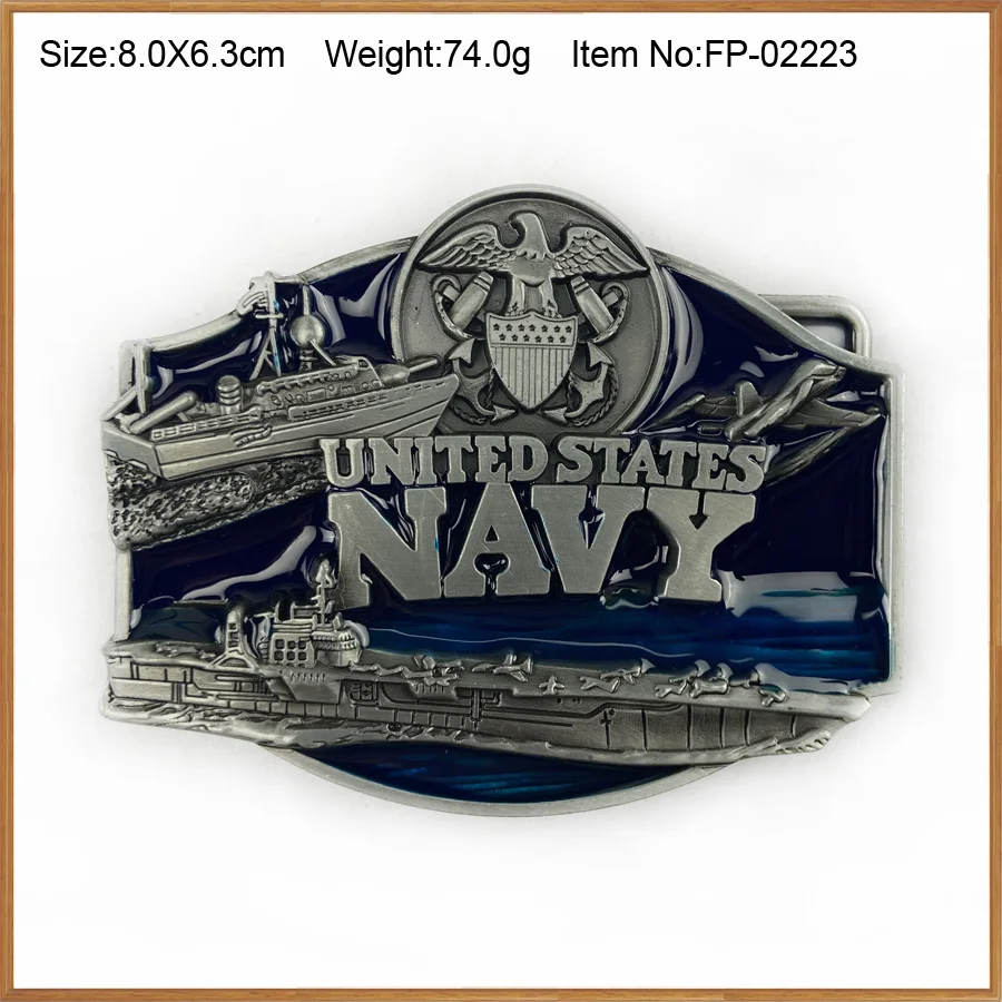 Пряжка из цинкового сплава BuckleClub в стиле ретро США морские военные джинсы