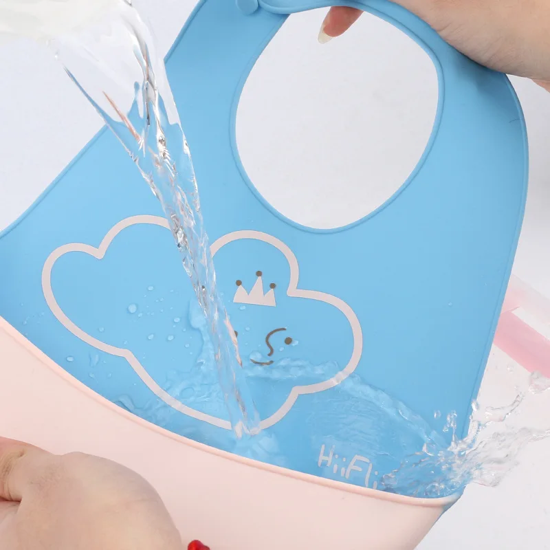 Регулируемый Детский шарф с милым принтом водонепроницаемые силиконовые