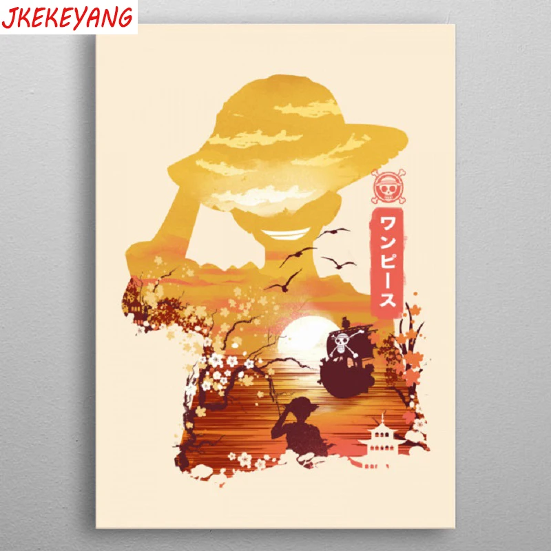 

5D «сделай сам», квадратная/круглая алмазная живопись, цельный кусок, Луффи, вышивка крестом, алмазная вышивка, узор Стразы J2404