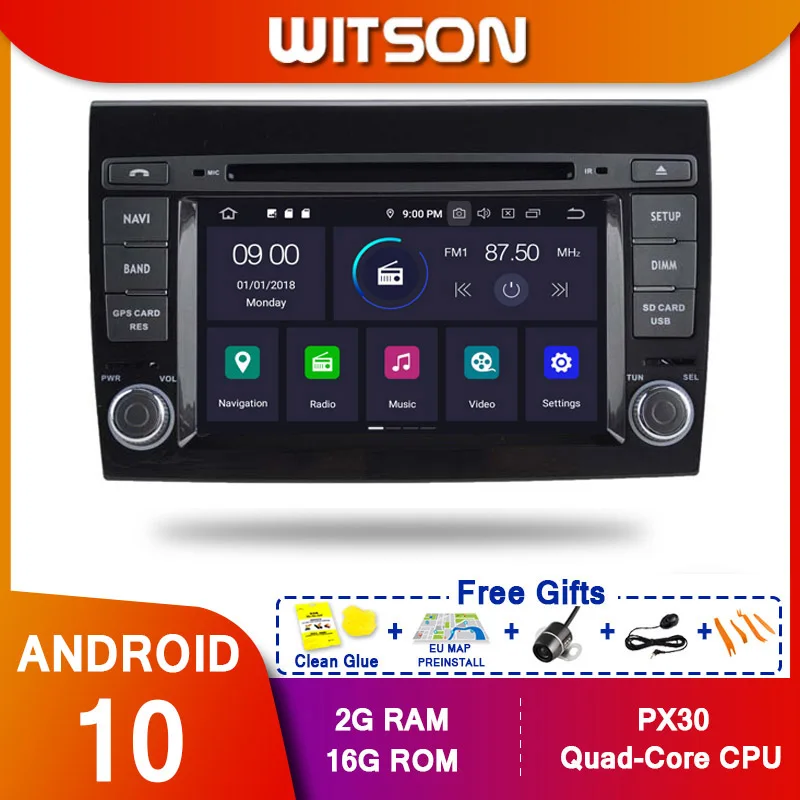 WITSON! Android10 Octa core PX5 большой автомобильный dvd плеер с экраном для FIAT IPS экран 4 Гб