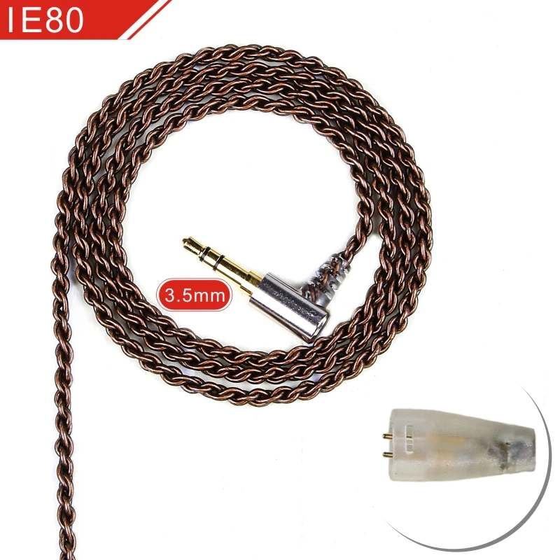 IE80 3.5mm Bronze FDBRO DIY 3,5 мм кабель для наушников 0,78 мм 2Pin провод для 1964 W4R UM3X ES3 ES5 кабель для наушников MMCX/2PIN/IE80/IM/A2DC Кабо - Цвет: IE80 3.5mm Bronze