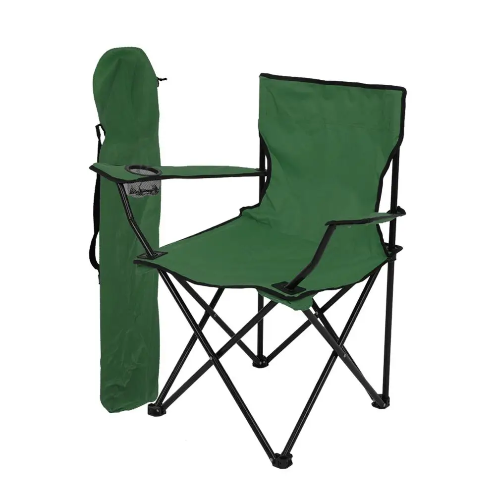 Складной стул для кемпинга портативный с 2 держателями чашек четырехъядерный