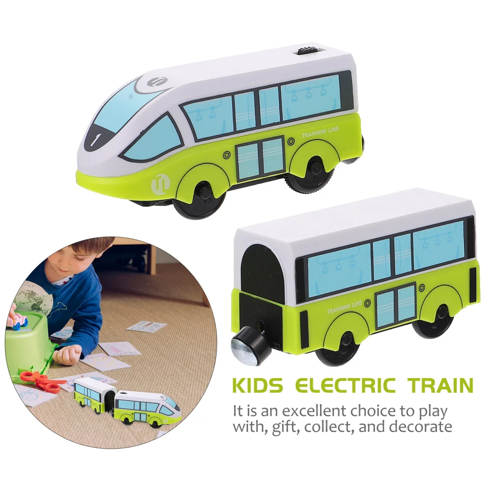 

1 Set Connectable Train Electric Train Plaything Children (Light Green)