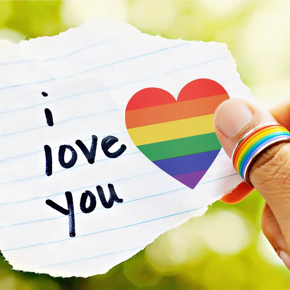 1000 шт 4 см персональная Радуга I Love Gay порно Сексуальная ПВХ наклейка в форме
