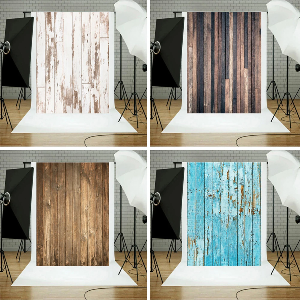 150x210cm Wood Board Planks Texture Background Vinyl Cloth Desk Table Photo Background Props Decoration for Photo Studio Video
