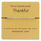 Я люблю тебя Морс код регулируемый благодарны Счастливого Рождества медь, Парные браслеты, браслеты дружбы для женщин для любителей браслеты с подвесками