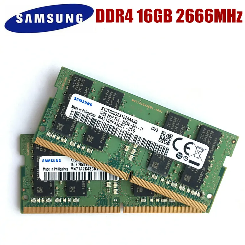 

Оперативная память Samsung для ноутбука, DDR4 16 ГБ 8 ГБ 4 ГБ PC4 2133 МГц или 2400 МГц 2400T или 2133P DIMM, память для ноутбука 4G 8G DDR4 RAM