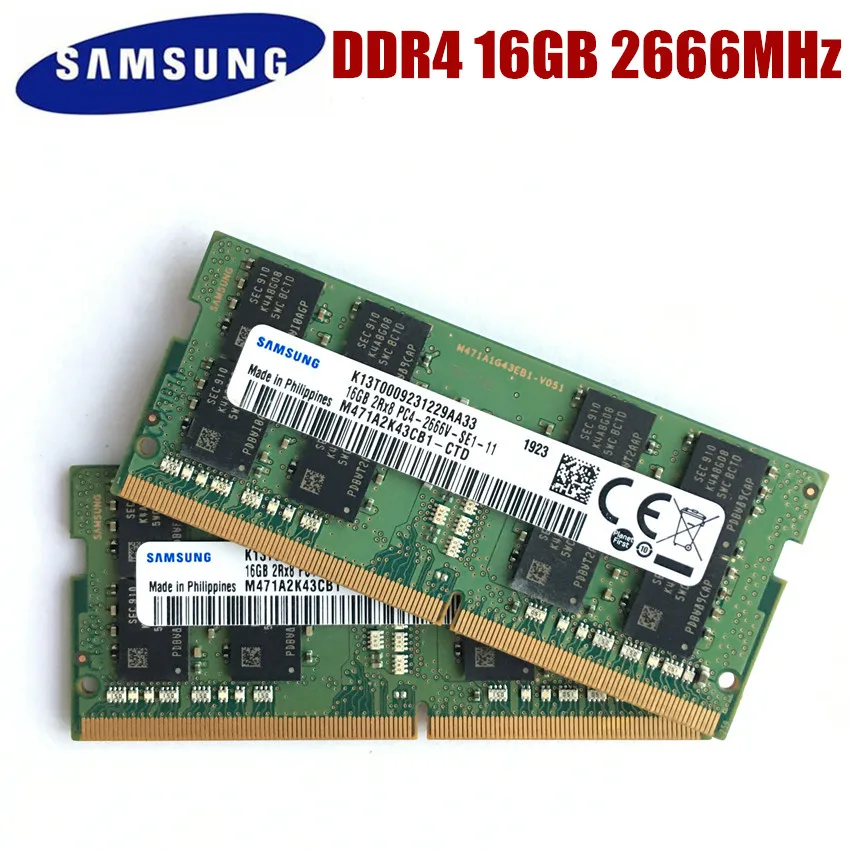 Память Samsung DDR4 для ноутбука 16 ГБ 8 4 Гб PC4 2133 МГц или 2400 2400T 2133P DIMM|Оперативная память|
