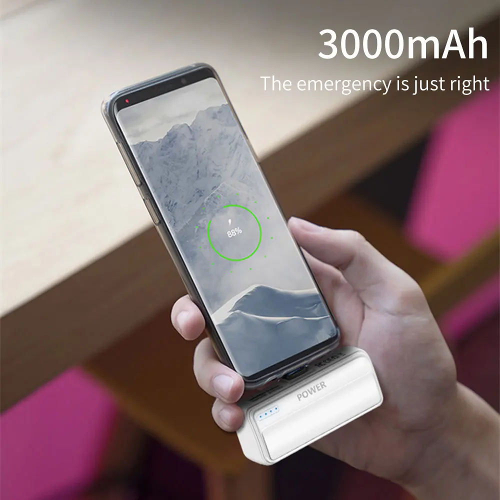 FLOVEME mi ni портативное зарядное устройство для телефона cro usb type C 3000 мАч повербанк