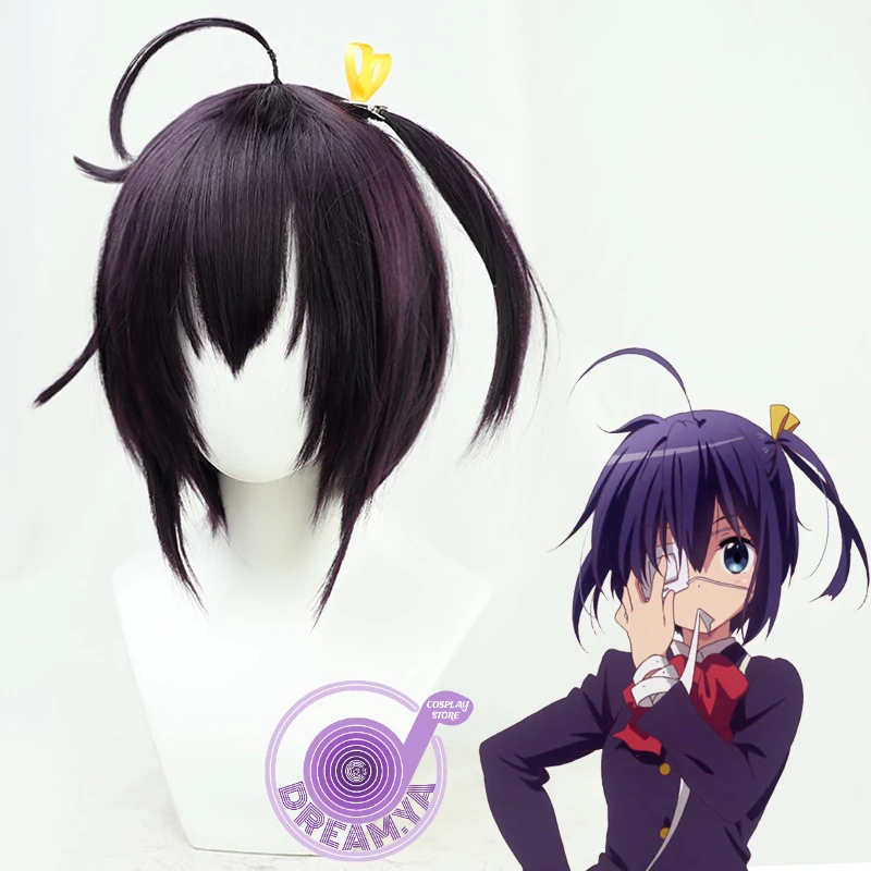 

Takanashi Rikka Cosplay Wig Cyuunibyou Demo Koiga shitai take on me purple Synthetic Hair Halloween Party Role Play + Wig Cap