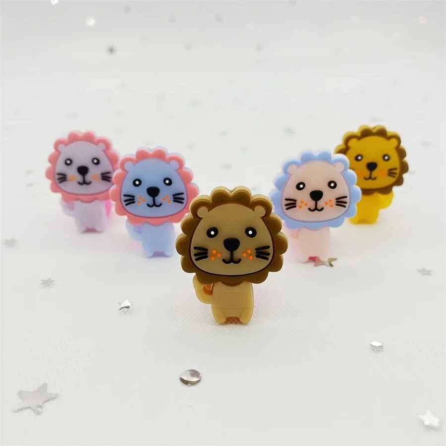 10pc SiliconeAnimal Beads BPA Free Baby Teething DIY Toy For Pacifier Clips New Born Silicone Rodent Tiny Rod Teether | Мать и ребенок