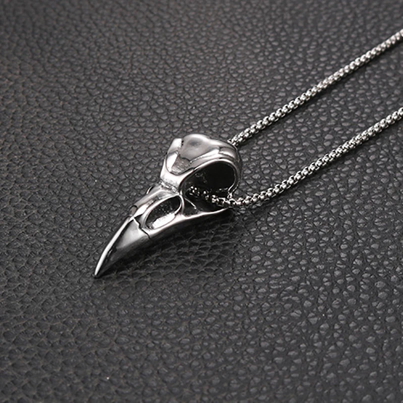Новинка 2020 ожерелье с кулоном викингов ворона череп из нержавеющей стали мужская