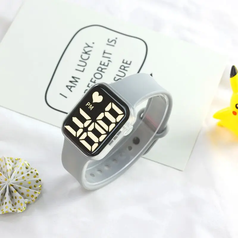 Часы наручные мужские светодиодные водонепроницаемые цветные спортивные