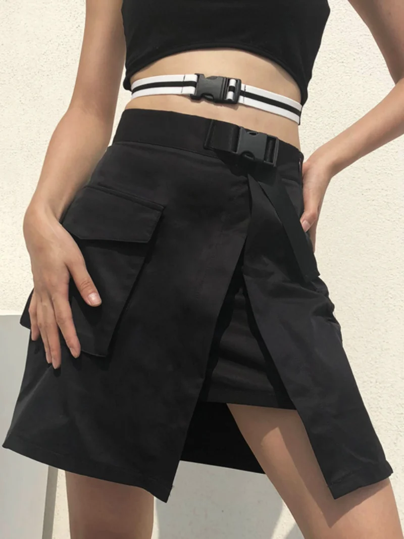 Юбка женская в стиле Харадзюку модная готическая юбка с завышенной талией