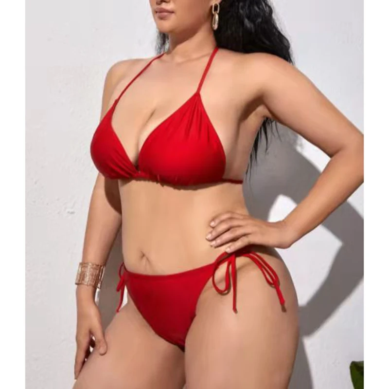 

triangle Two Piece Designer Swimsuit Bathing Suit Swimwear Sexy Swimming Suit for Women Bikini 2022 Plus Size 4xl 2 Pieces Set