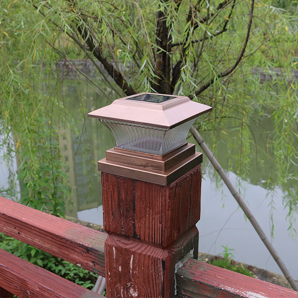 Солнечный светодиодный колонна светильник открытый фонарный столб лампа