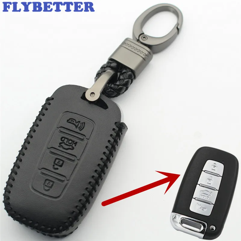 Смарт чехол FLYBETTER из натуральной кожи с 4 кнопками для Kia Sportage/Sorento/KX3/Forte Hyundai