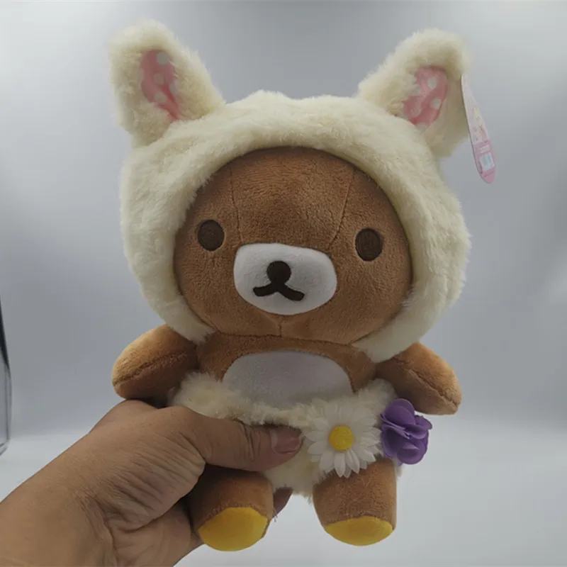 

25CM Rilakkuma Bear Plush Toys Life Size Relax Bear Pillow Dolls Soft Stuffed Animals Valentine&#39s Day Girlfriend Gif