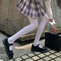 dance white tights lolita school girl warm velvet stockings adorable kawaii student cosplay thigh high pantyhose party club wear